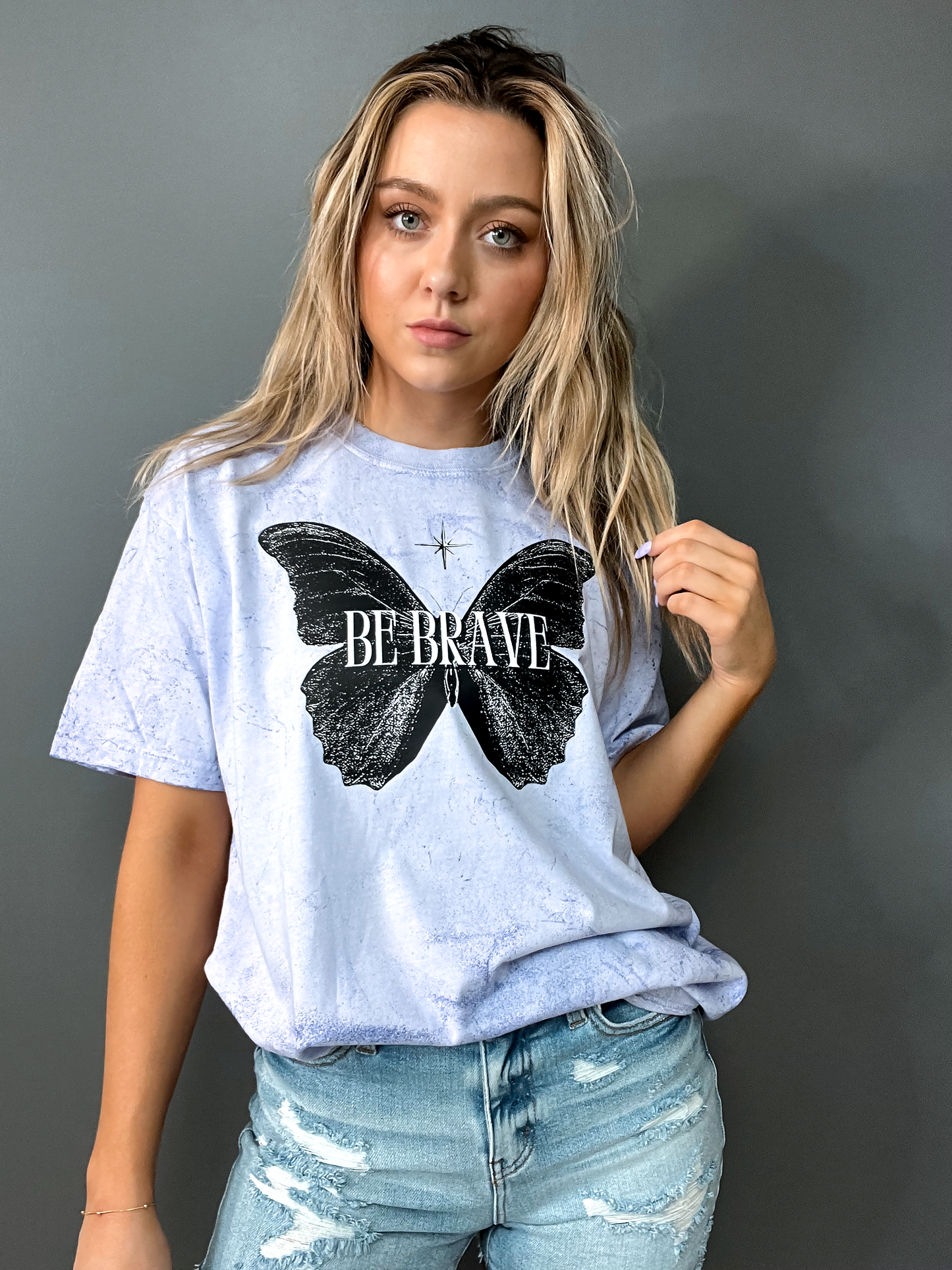 BE BRAVE Butterfly Graphic Tee