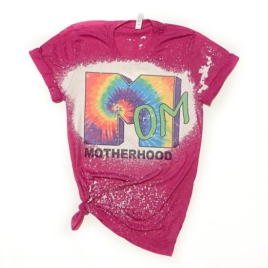 Tie Dye Motherhood MTV Vintage Bleached Graphic Tee