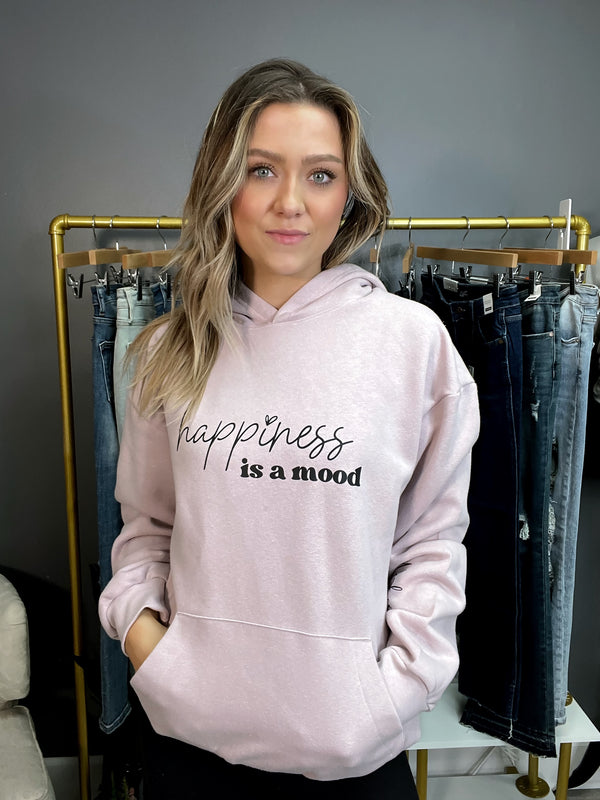 Happiness Is A Mood and F*ck Em' Is A Mindset Hoodie w/Sleeve design