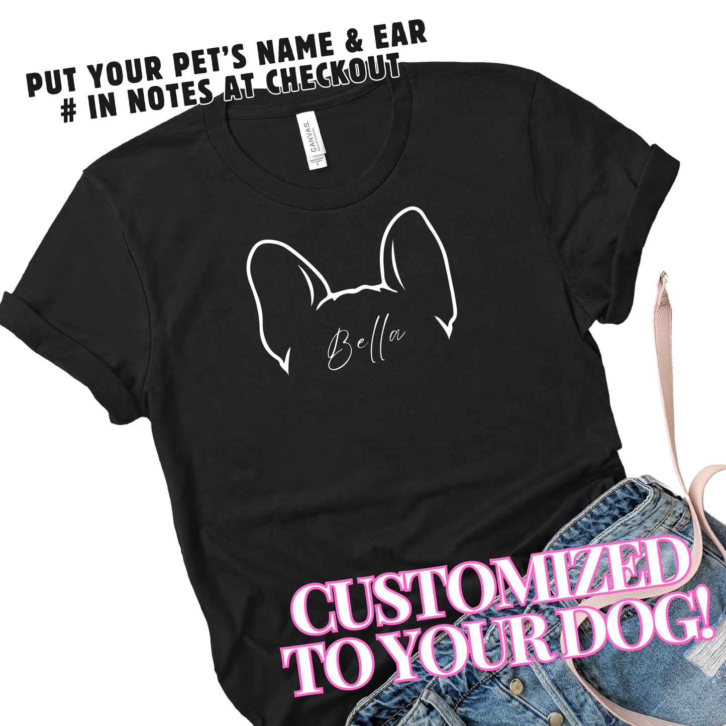 Custom Dog Name Hoodie or Tee