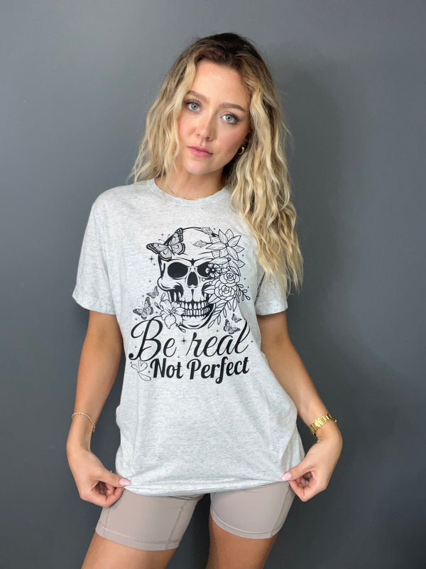 BE REAL Skull Graphic Tee