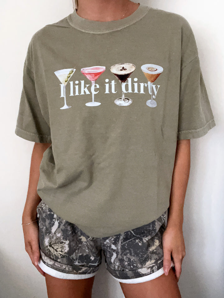 I Like It Dirty Martini Graphic Tee