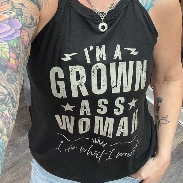 I'm A Grown Ass Woman Rocker Tank