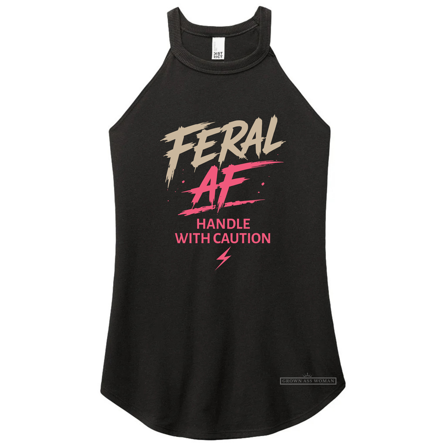 Feral AF Handle With Caution Rocker Tank