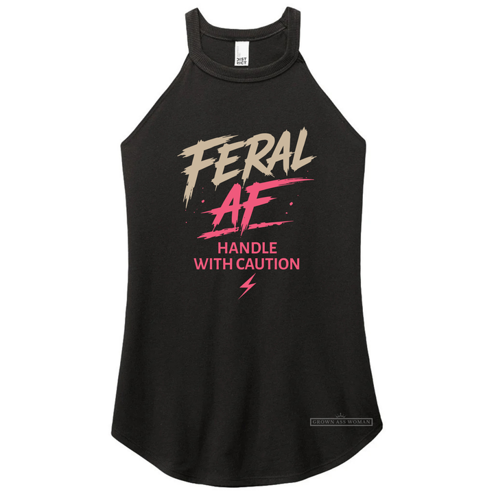 Feral AF Handle With Caution Rocker Tank