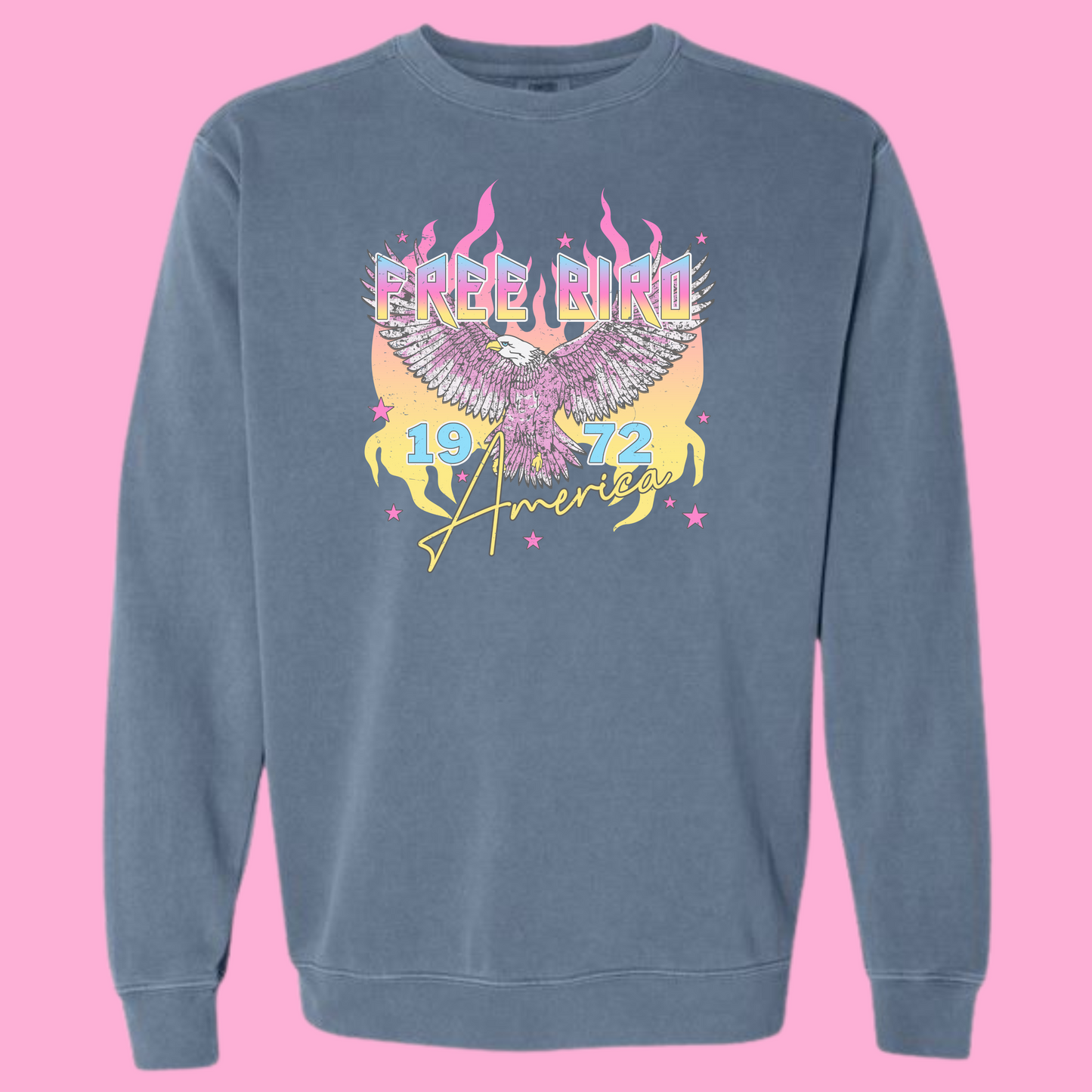 Free Bird America Graphic Crewneck Sweatshirt