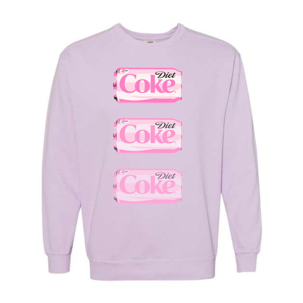 Pink Diet Coke Orchid Graphic Crewneck Sweatshirt