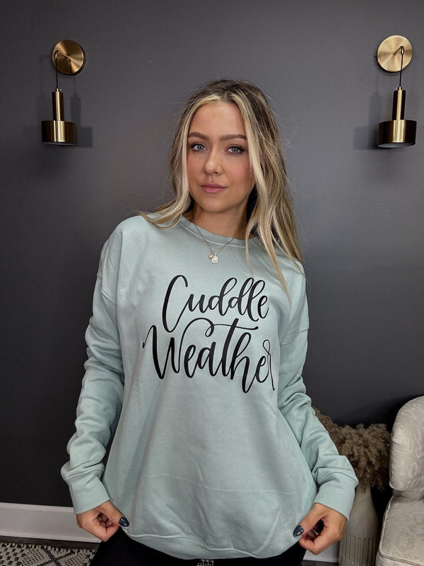 Cuddle Weather Sage Crewneck Sweatshirt