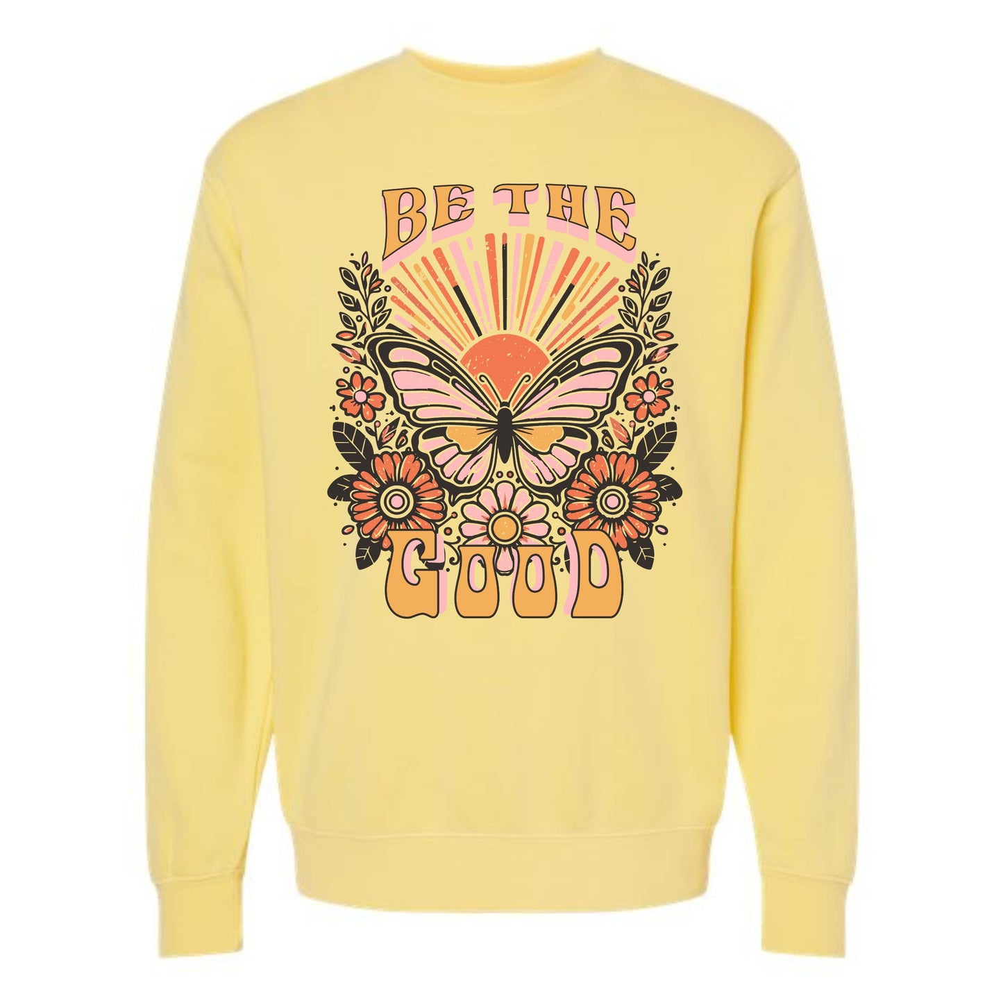 Be The Good Yellow Graphic Crewneck Sweatshirt