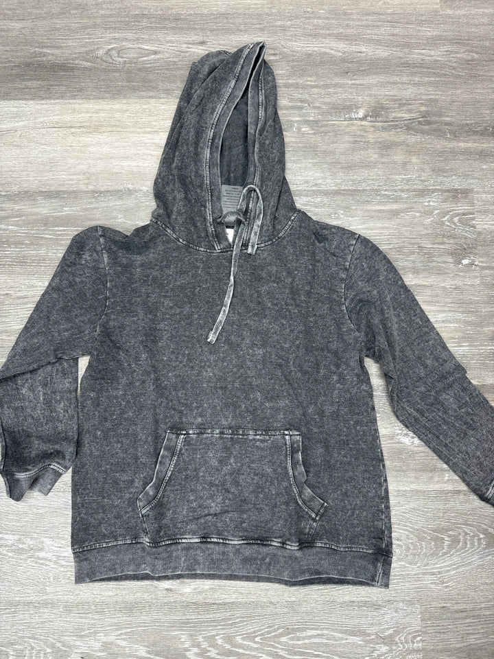 Custom Black Washed Hoodie