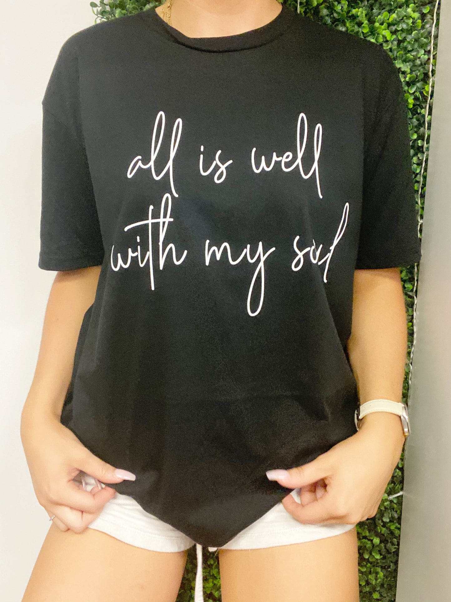 All Is Well With My Soul Black Graphic Tee