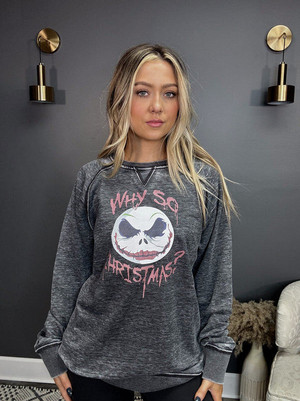 Why So Christmas Jack Graphic Crewneck Sweatshirt