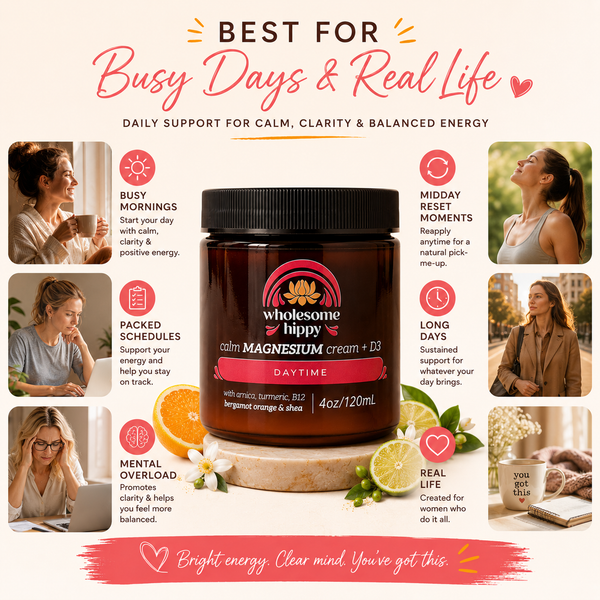 Daytime Calm Cream | Magnesium Cream + D3 | Bergamot Orange | 4oz