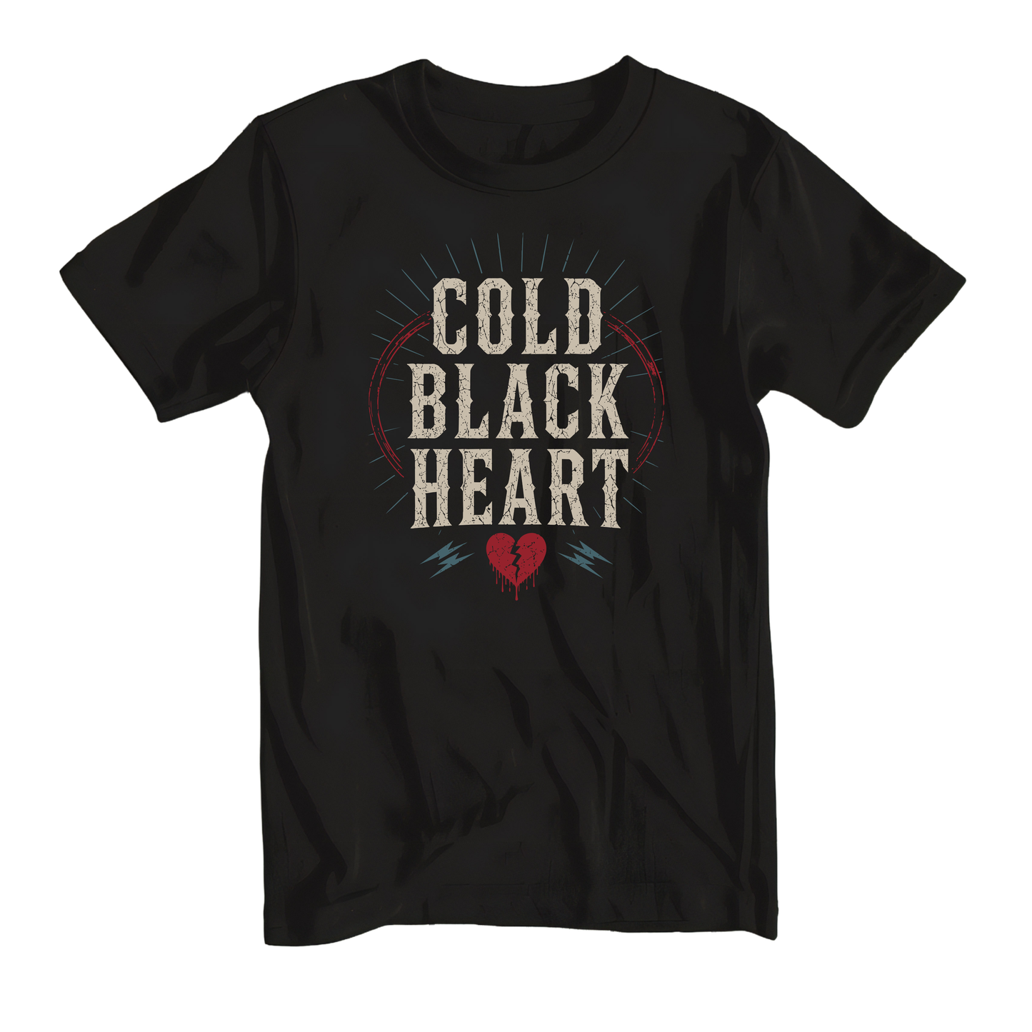 Cold Black Heart Vintage Tee or Tank