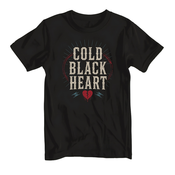 Cold Black Heart Vintage Tee or Tank