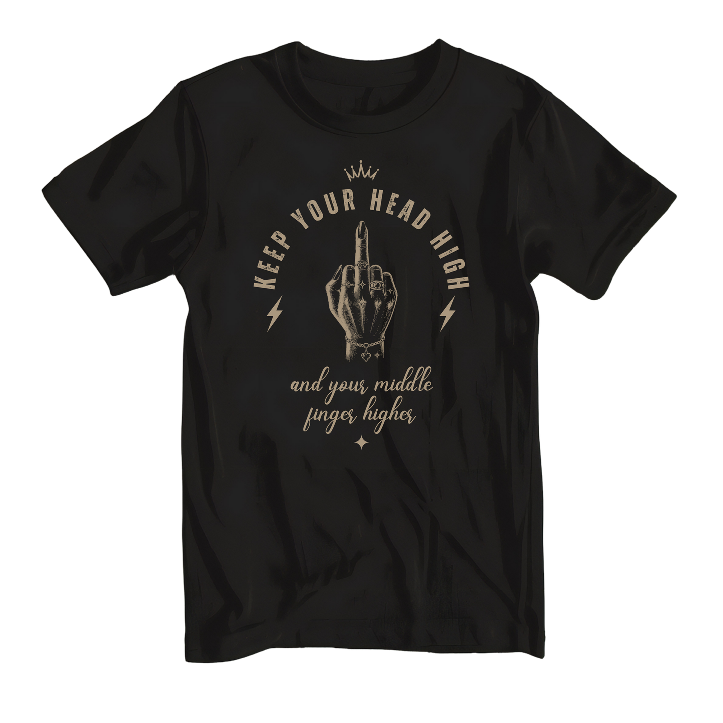 Keep Your Head High Middle Finger Tee