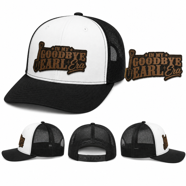 Black and White Goodbye Earl Era Snapback Trucker Hat