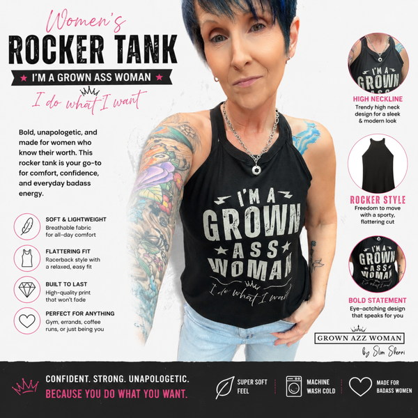 I'm A Grown Ass Woman Rocker Tank