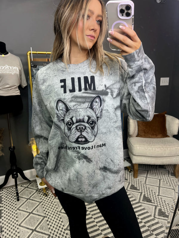 MILF - Man I Love Frenchies Mineral Wash Crewneck