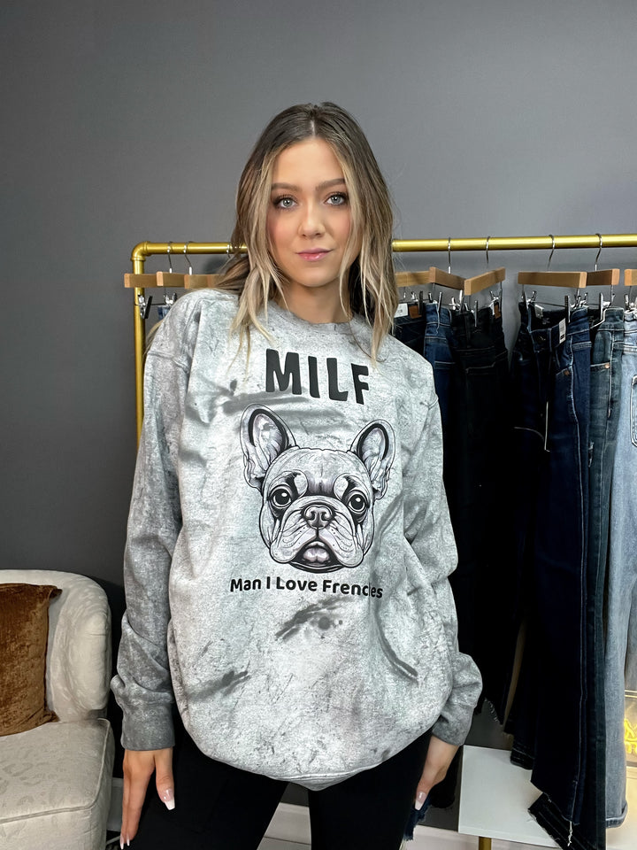 Love Frenchies Mineral Crewneck