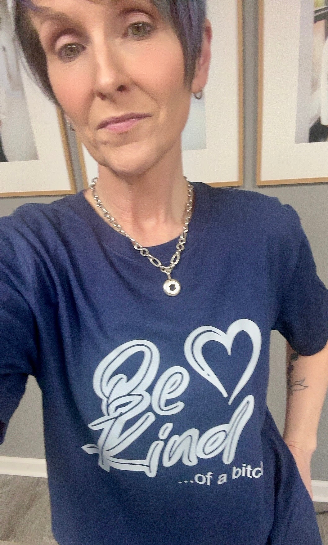 Be Kind of a B*tch Navy Crewneck or T-shirt