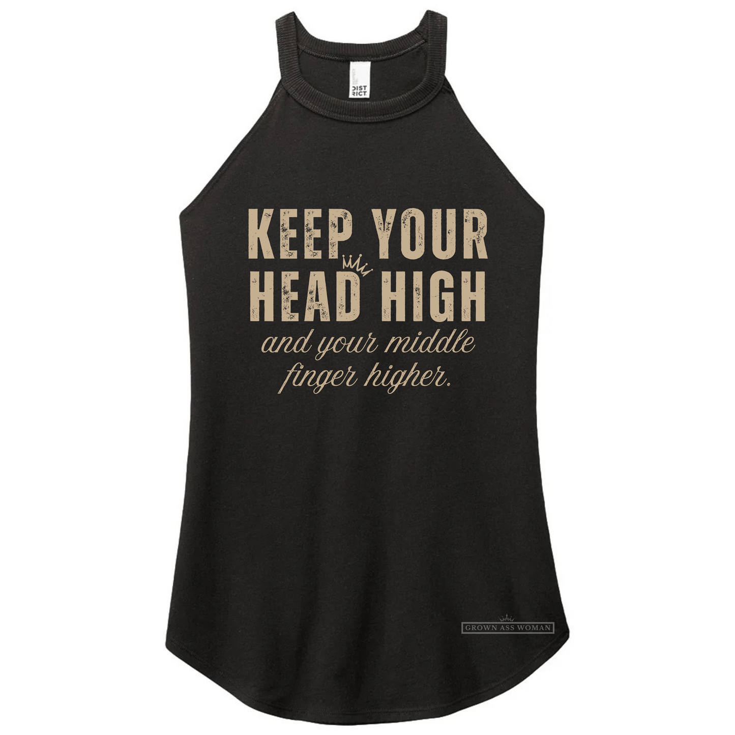 Keep Your Head High and Your Middle Finger Higher | Rocker Tank