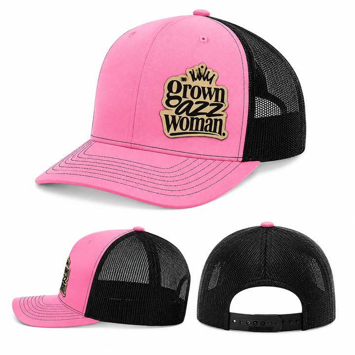Pink Grown Azz Woman Snapback Trucker Hat