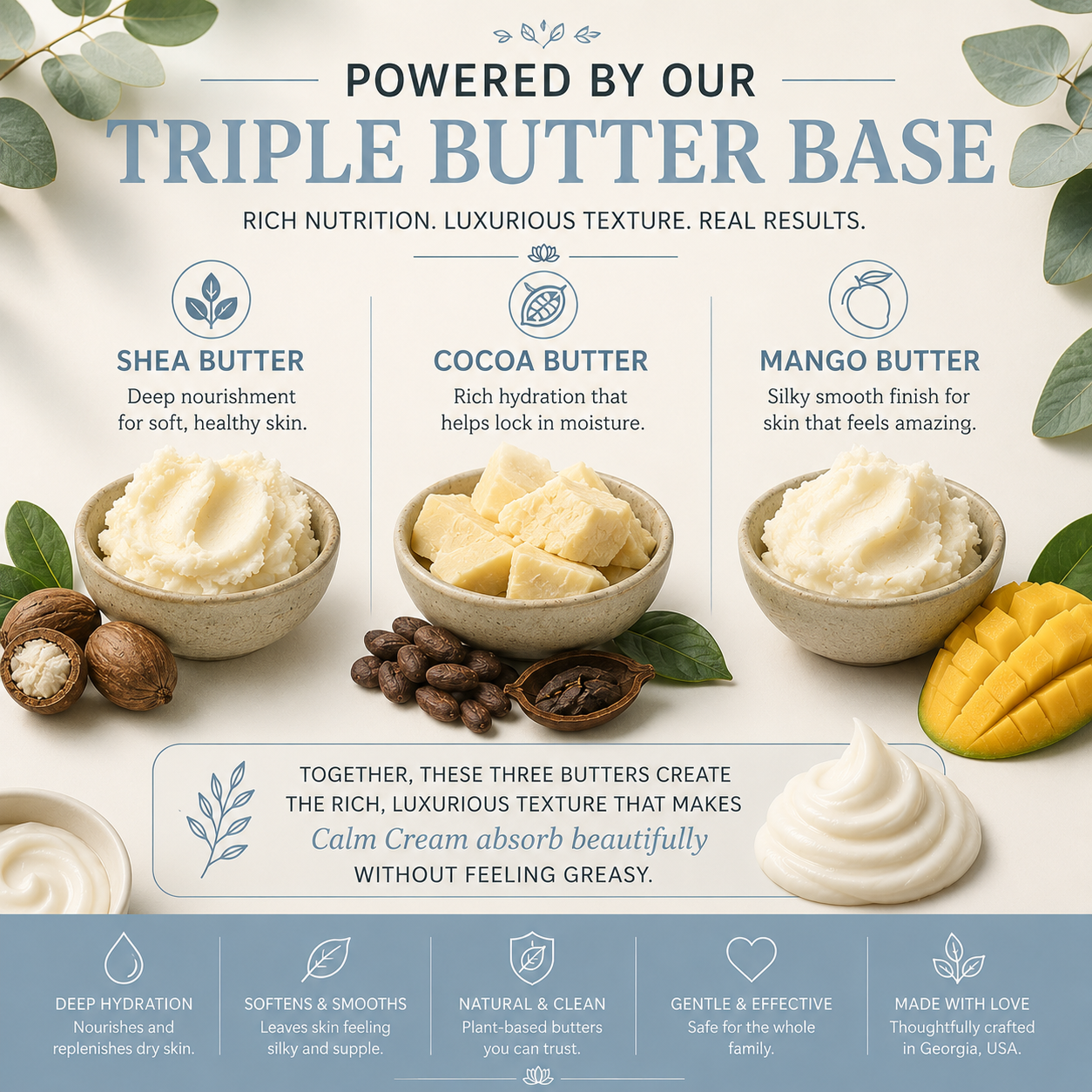 Restore Calm Cream | Magnesium Cream & Body Butter | 4oz