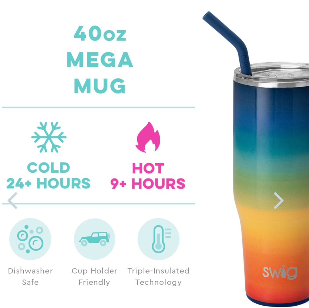 Retro Rainbow Mega Mug-40oz.