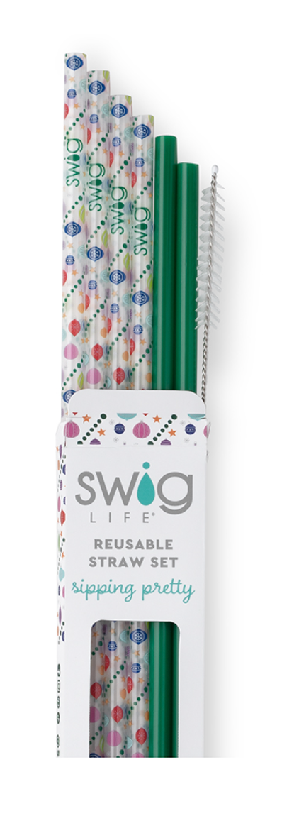 SWIG-O Christmas Tree + Green Reusable Straws