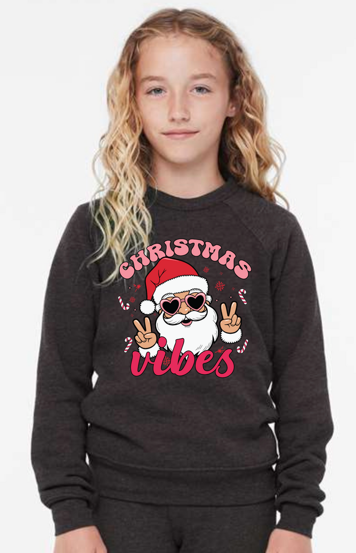 Youth Christmas Vibes Crewneck Sweatshirt