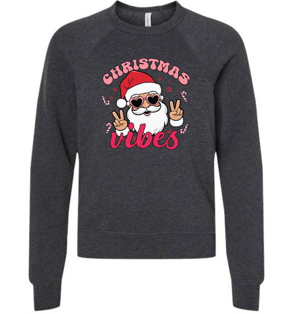 Youth Christmas Vibes Crewneck Sweatshirt