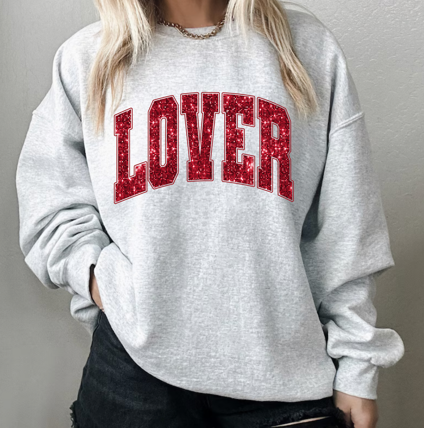 Lover Gray Graphic Crewneck