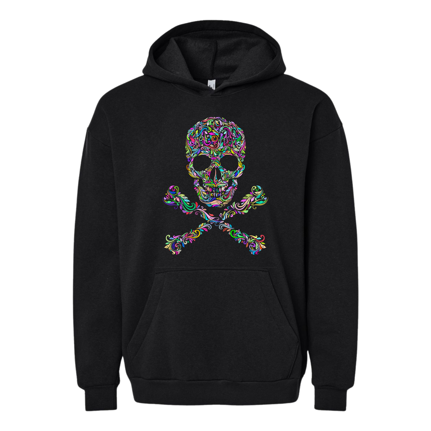 Watercolor Skull and Bones Hoodie