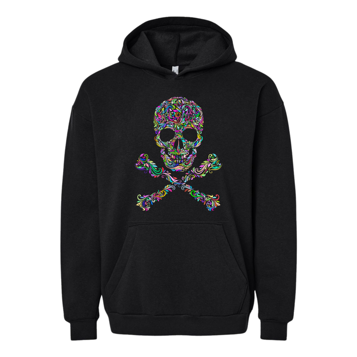 Watercolor Skull and Bones Hoodie