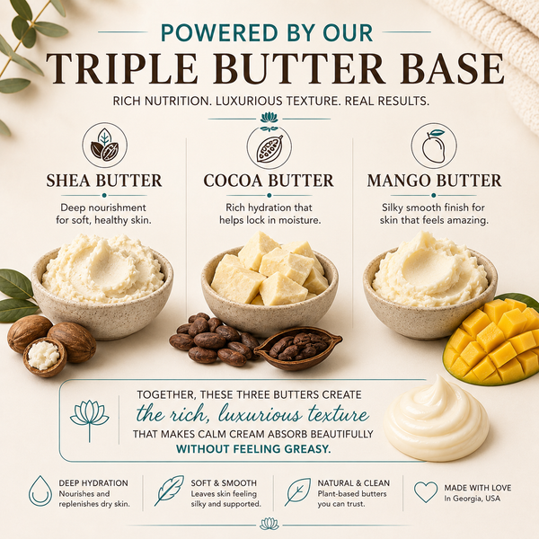 Unscented Calm Cream | Magnesium-Rich Body Butter | 4oz