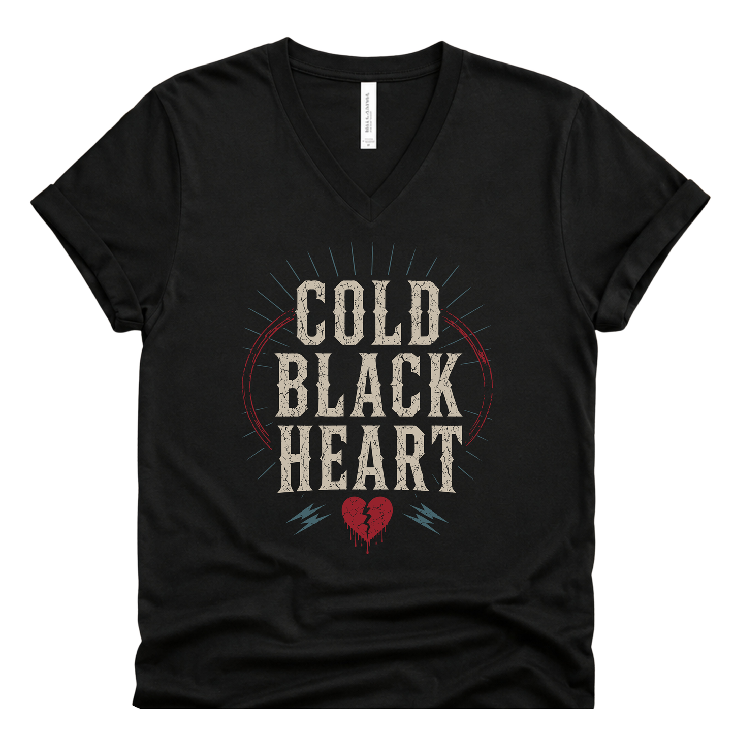 Cold Black Heart Vintage Tee or Tank
