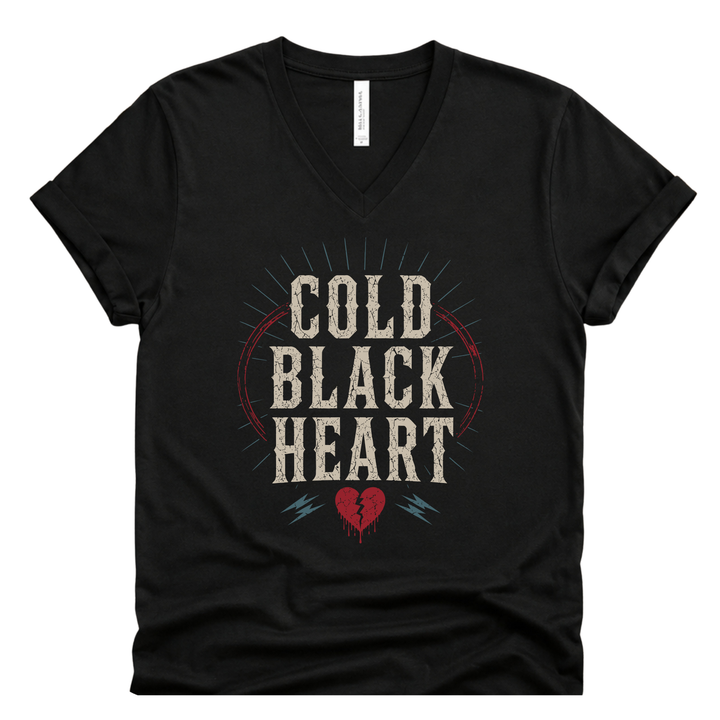 Cold Black Heart Vintage Tee or Tank