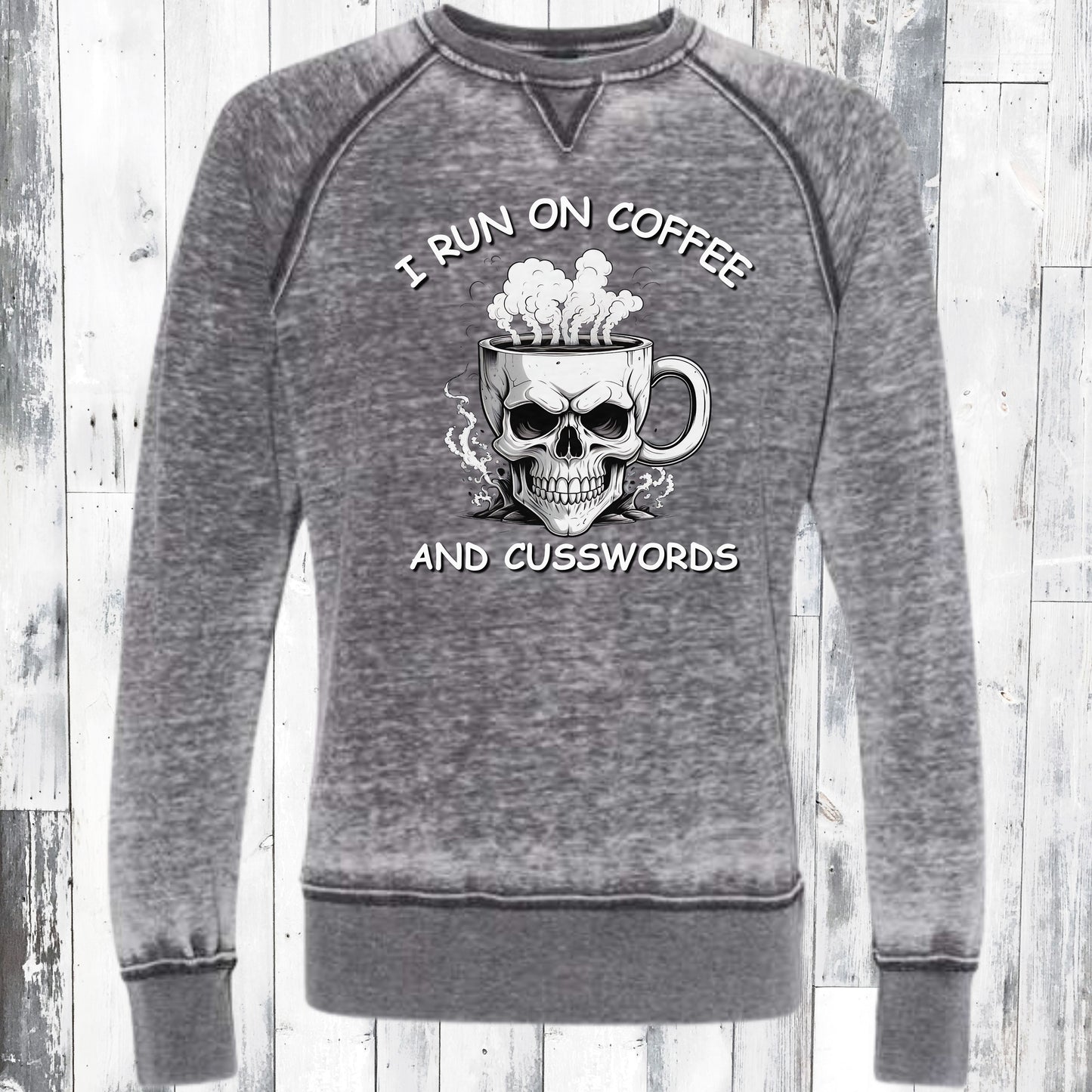 I Run On Coffee and Cusswords Graphic Zen Sweatshirt