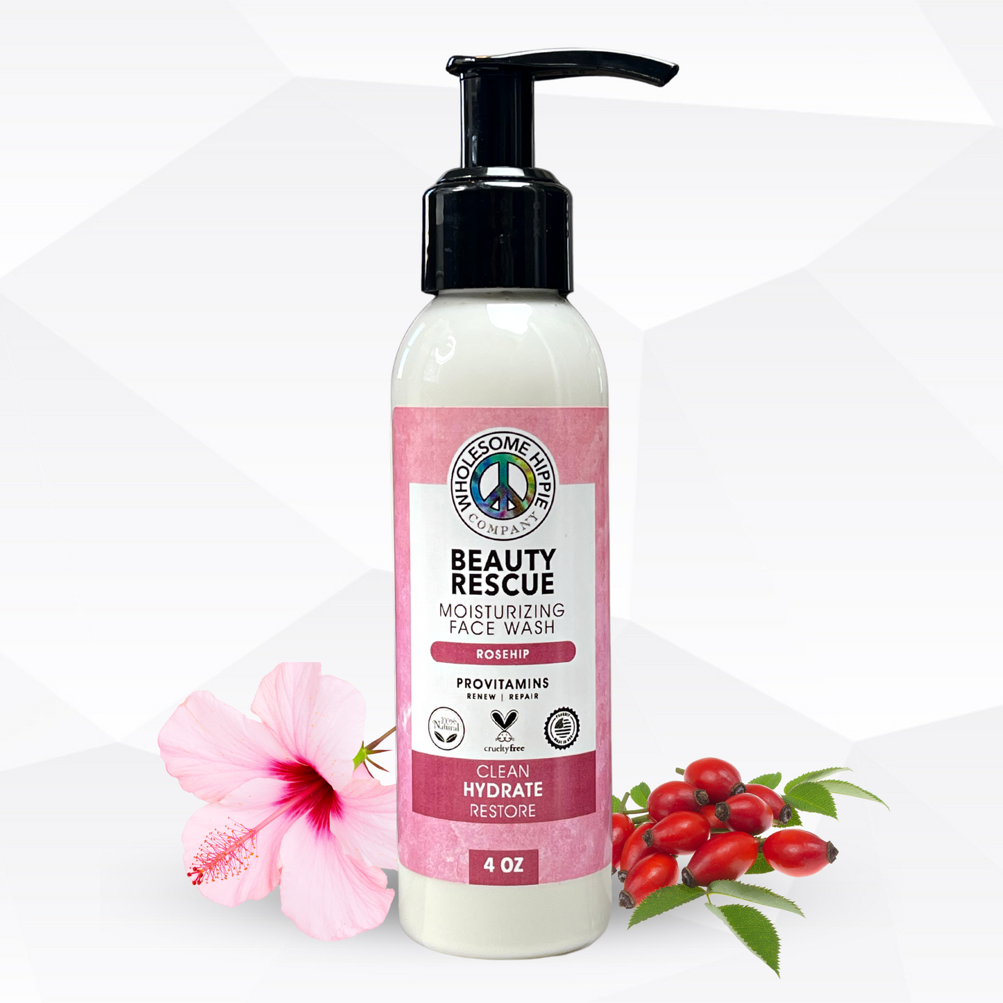 Rosehip Moisturizing ProVitamin Face Wash 4oz