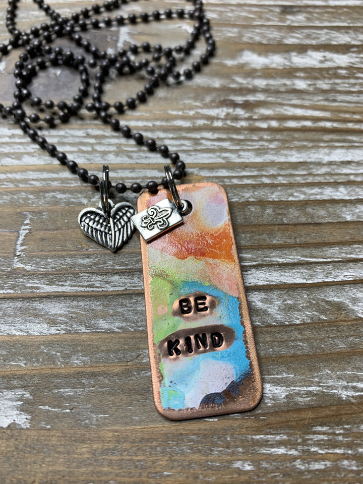 Kate Mesta Be Kind Hand Painted Dog tags