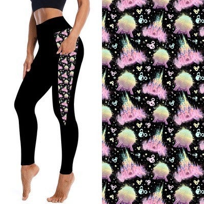 Pink Magic Castle Leggings with Pockets