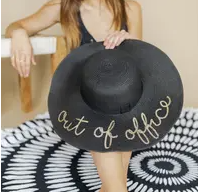 Round Beach Hat "Out Of Office"