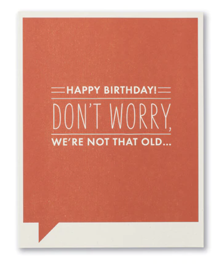 Happy Birthday Don't Worry card