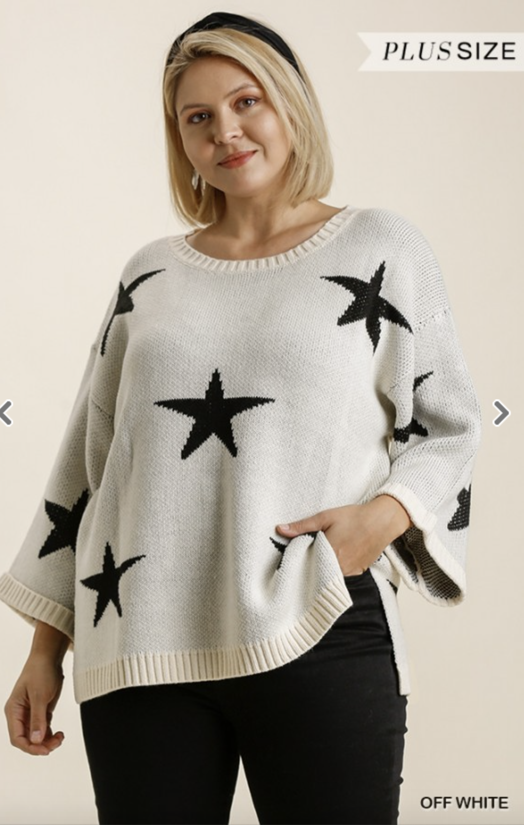 Star Pattern Knit Sweater