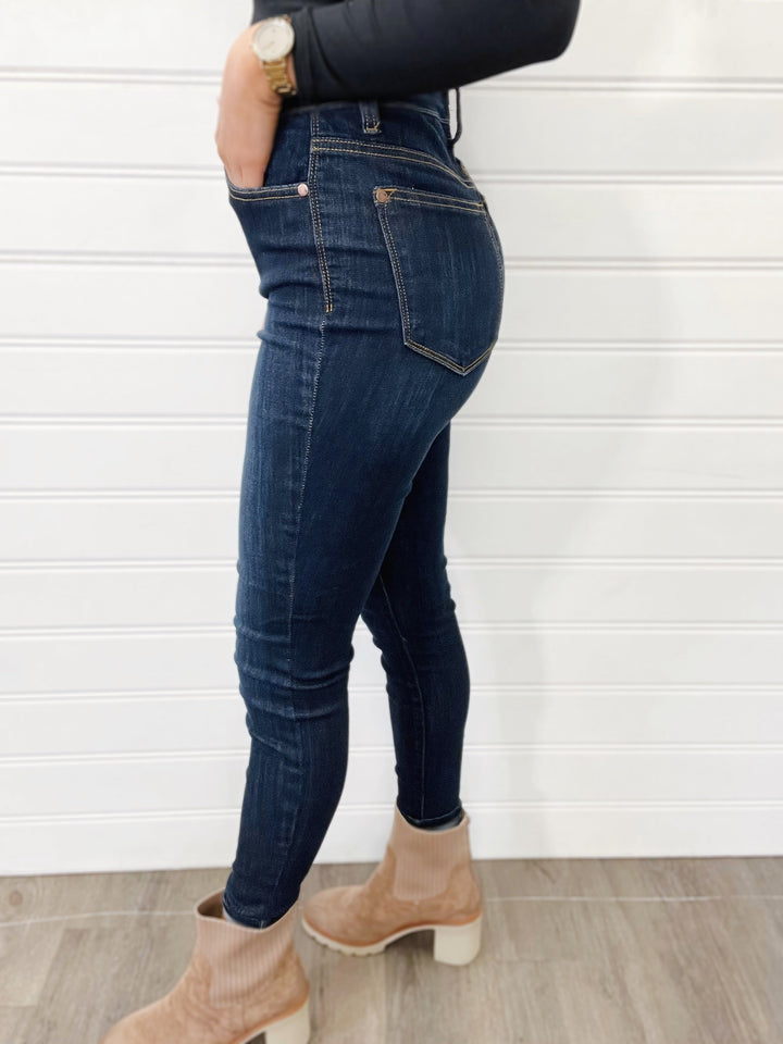 High Rise Tummy Control Top Skinny Jeans – Featherandvine