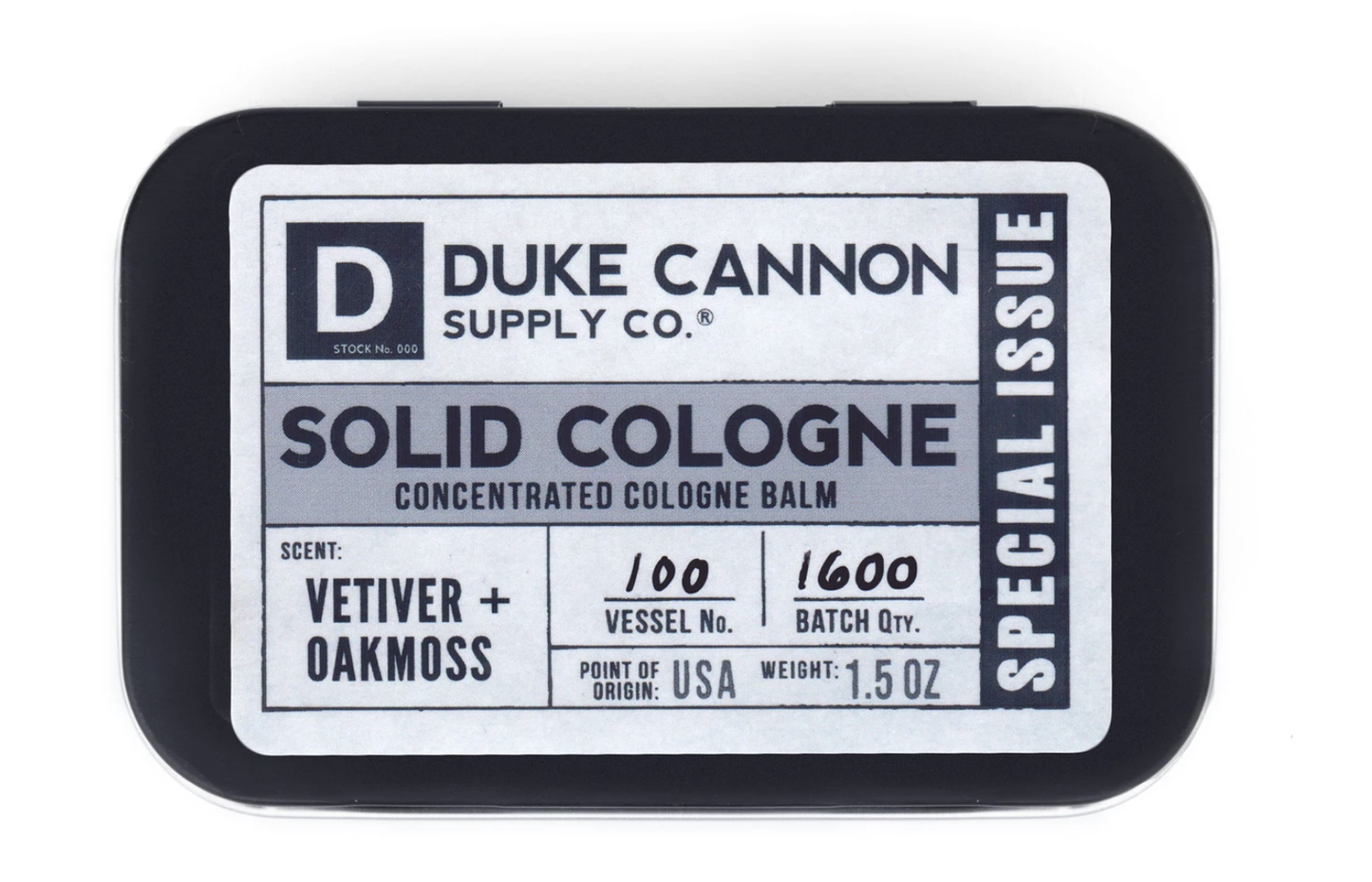 Duke Cannon | Solid Cologne- Vetiver & Oakmoss