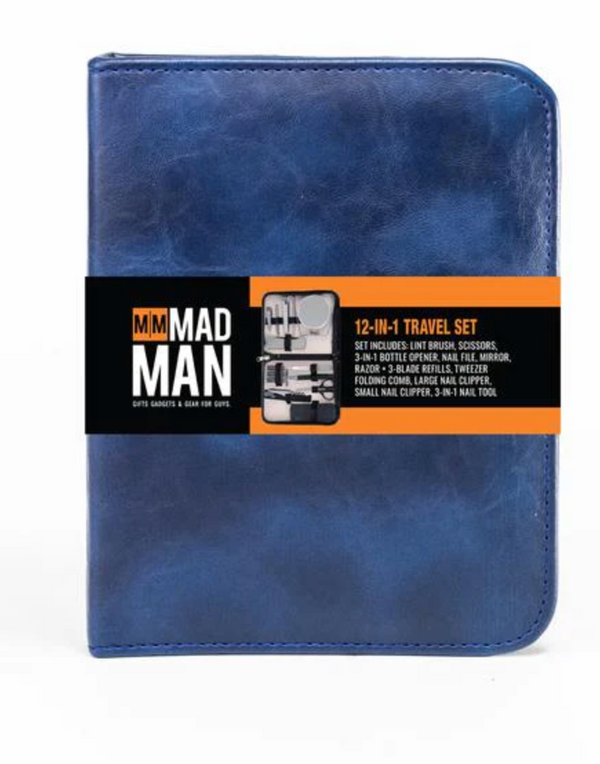 Mad Man 12-in-1 Travel Set ***Black, Brown or Blue