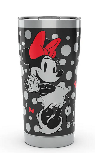 Disney Minnie Mouse Silver 30oz.Stainless Tumbler with Lid
