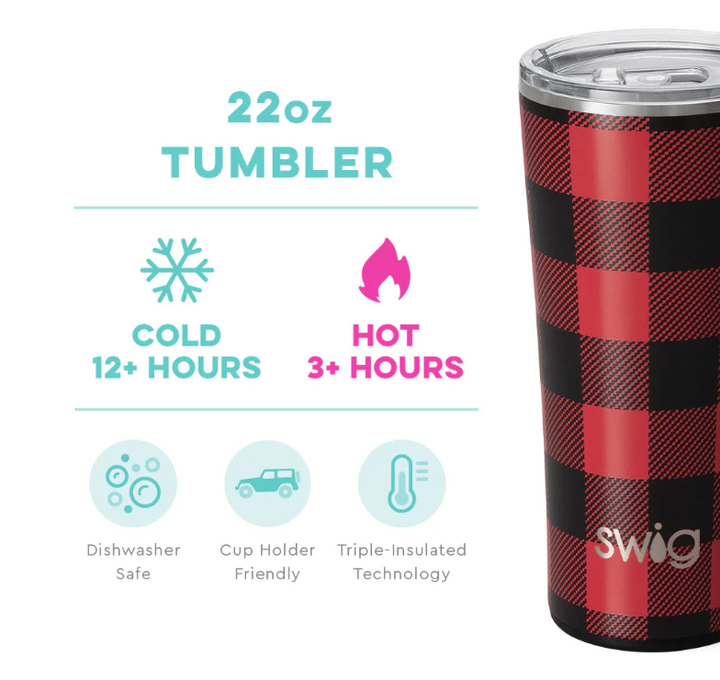 Buffalo Plaid Tumbler (22oz)